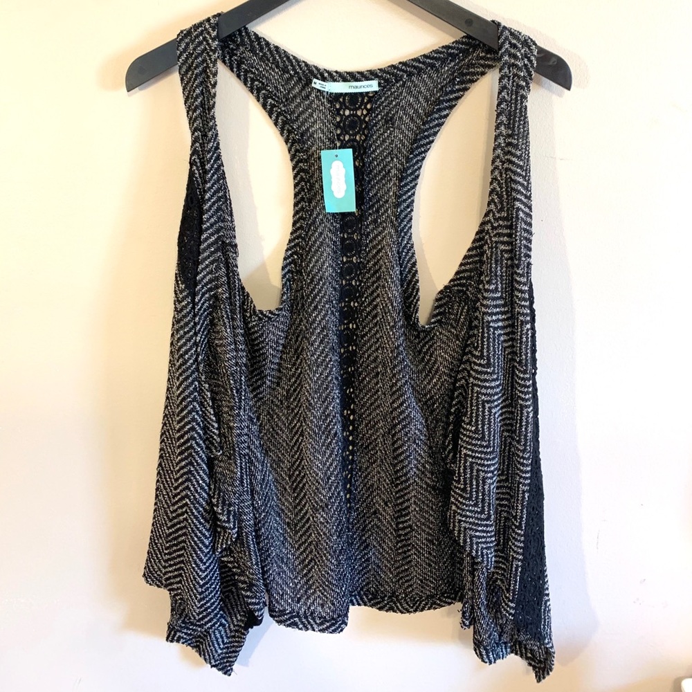 Maurices Sleeveless Open Front Cardigan